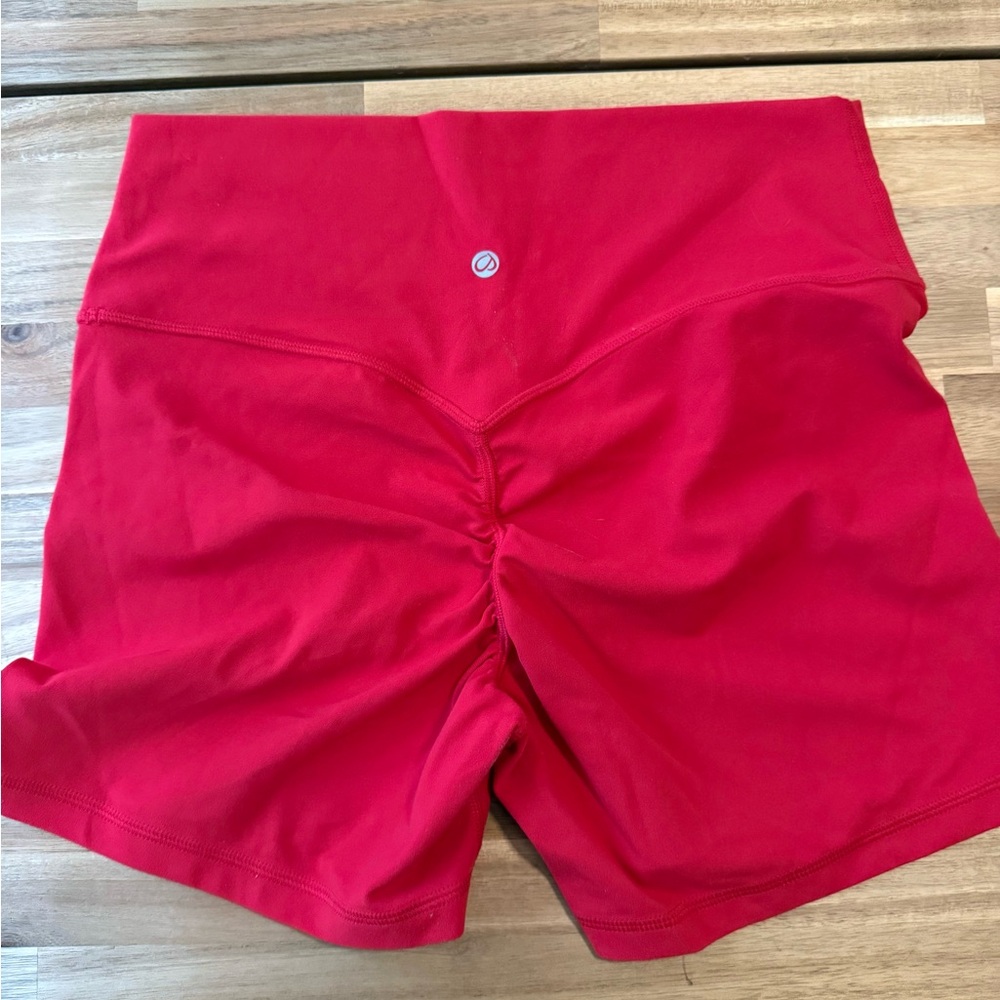 CRZ YOGA Women's Vibrant Red Athletic Shorts